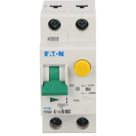 Fehlerstromschutzschalter 2P 6A B 0,03A Typ AC pknm 6/1N/B/003 236007