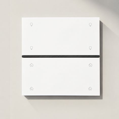Interrupteur intelligent protocole Thread version avec neutre - 8 touches, blanc toucher peau, commande vocale et application, 100 g – Livraison gratuite