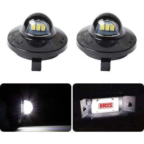 Feu De Plaque D Immatriculation - LED 12 V 3 W - Pour Pickup Ford F150 F250 F350 - 112 X 66 X 44 Mm - Lot De 2