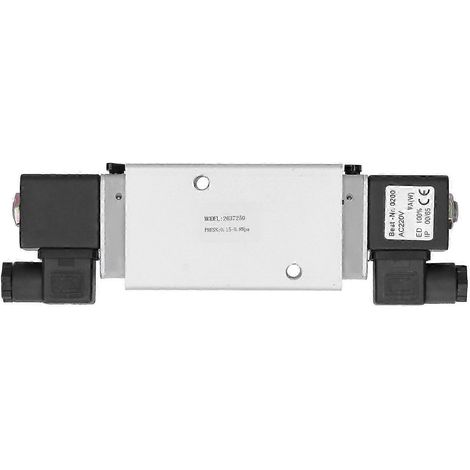 Électrovanne 2 positions 5 voies à double bobine, commande pilote, pour équipement industriel, G1/2 po 2637250 (AC 220 V) (1/4)