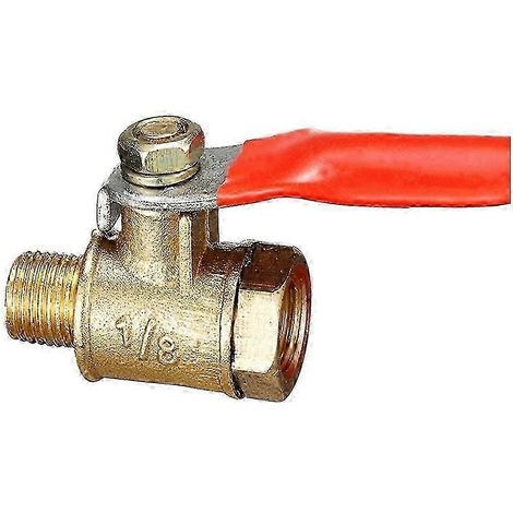 Robinet à bille en laiton, filetage mâle/femelle 1/8 pouce, raccord de robinet en laiton pour tuyauterie en cuivre (1/5)