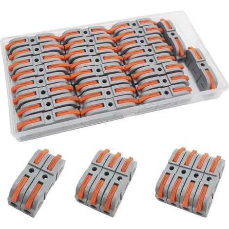 26 Pcs (gris) Connecteur Electrique, SPL 1 connecteurs de fil, connecteur electrique rapide, Peut être Librement Combiné,Compact Borne connexion (1/5)