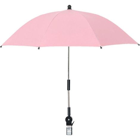 Stuhlschirm mit Universalklemme und Clip, 360° verstellbarer Strandschirm – rosa