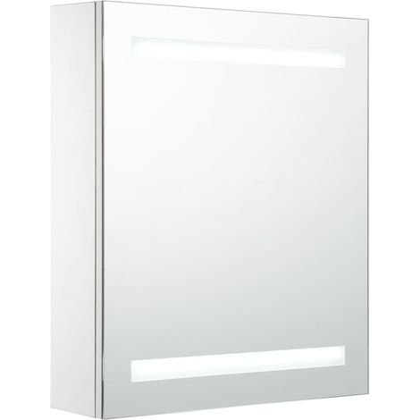 INLIFE Armoire de salle de bain à miroir LED 50x13,5x60 cm (1/5)