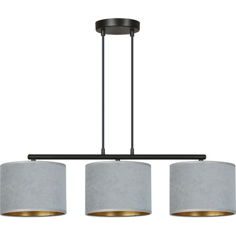 Emibig Hilde lampadario 3xE27 grigio oro nero dimmer (1/5)