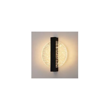 6W Applique Murale LED ,(Noir) 3 Températures de Couleur 3000K/4500K/6500K Lampe Murale LED Moderne, Ronde Applique Murale Intérieure pour Salon, Chambre, Escalier, Couloir (1/5)