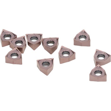 10 pièces plaquettes de tournage carbure revêtues pour tour CNC bois, outils de coupe DIY WNMU080608EN-GH (1/5)