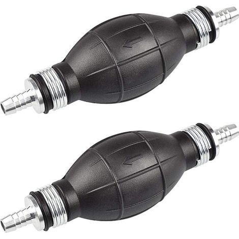2 PCS Pompes Transfert De Liquide Manuelle en Caoutchouc Pompe À Siphon Manuelle Pompe à Main pour Solvant d'Essence d'Aqueduc Liquide Carburant Diesel d'Essence de Gaz(Noir) (1/5)