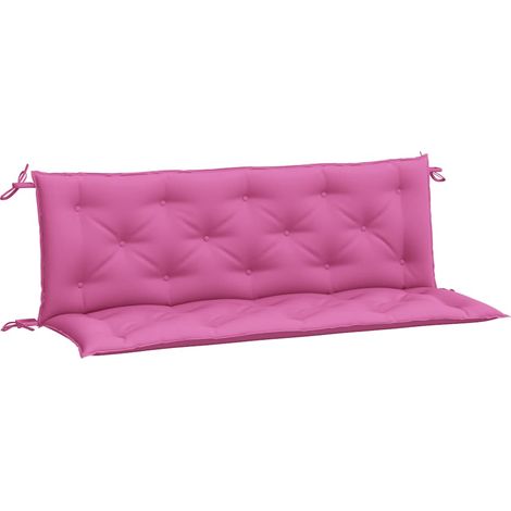 Coussins de banc de jardin lot de 2，Coussins d'extérieur rose 150x50x7 cm tissu CFW752230 (1/5)