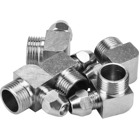 5pcs 90 Degrees Male Thread Air Hose Quick Adapter Connector Joint Coupler (3/8" 10mm)