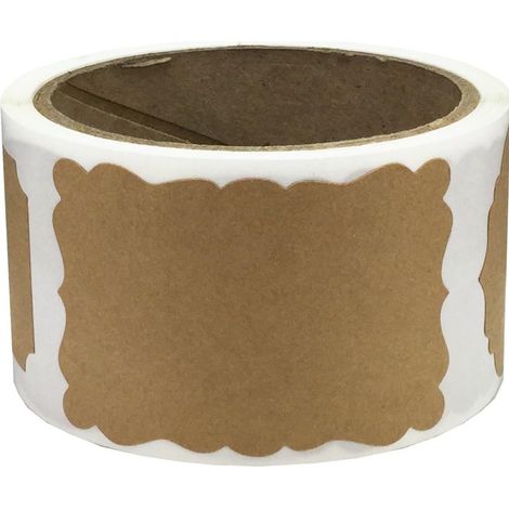 Geschenkanhänger aus braunem Kraftpapier, 100er-Packung