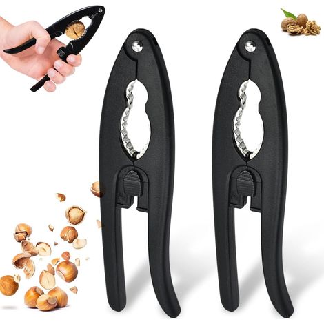 Ahlsen Stück Nussknacker, Nussknacker, Multifunktions-Nussknacker mit rutschfestem Griff, Nussknacker-Nussknackerzange aus Metall für Pekannüsse, Haselnüsse, Mandeln, Meeresfrüchte (1/5)