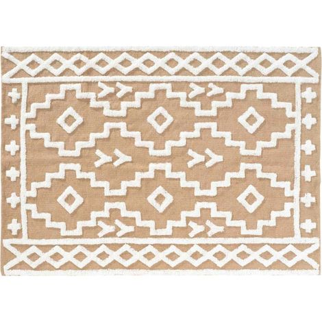Tapis Déco en Jute "Medine" 120x170cm Naturel (1/5)