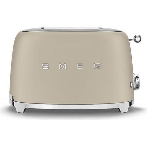 SMEG Grille-pain 2 Tranches Beige Lin Mat Années 50 TSF01MLMEU