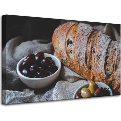 Leinwanddruck Küche Brotlaib 80x50 cm