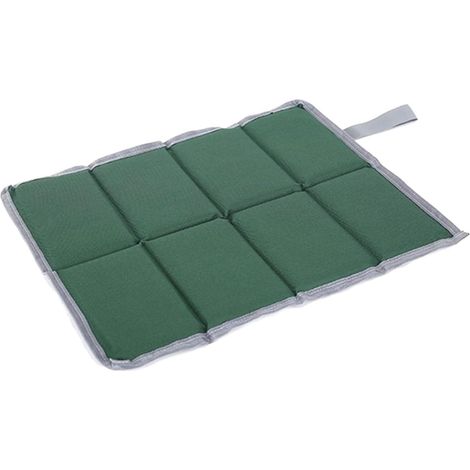 Tapis de siège pliable, rembourré et isolant - Sac de siège portable pour la randonnée et les activités de plein air, confortable et durable - Vert (1/3)