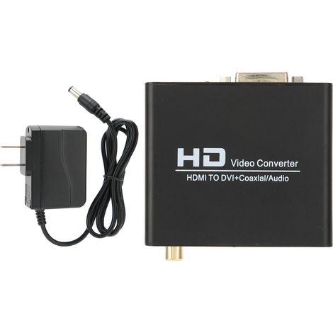 Convertisseur HDMI vers DVI avec Sortie Audio Stéréo pour PS3 - Alimentation 100‑240V US (1/5)