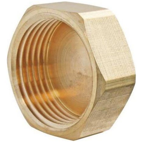 Bouchons à filetage interne de 20 mm - lot de 2, pour raccords de tuyauterie - compatibles avec tous les raccords en laiton. (1/2)
