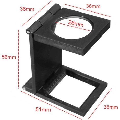 Loupe de Table Compte-fils , Pliable Compteur de fils en métal , grossissement de 10x , loupe de lecture pour travail , bureau maison , réparation , hobby , artisanat , journaux,Loupe (1/5)