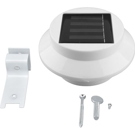 Lampes solaires extérieures étanches à 3 LED pour gouttières, terrasses, clôtures, escaliers, jardins et cours. (1/5)