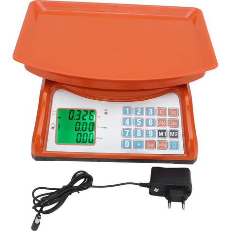 Balance électronique 30 kg haute précision 1 g, écran HD, étanche, balance de prix compacte, prise UE 100-240 V (1/5)