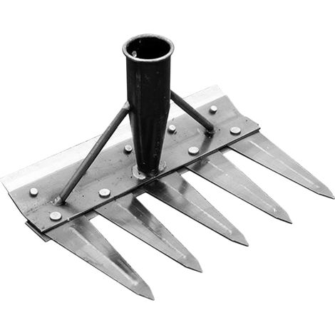 Unkrautrechen aus Kohlenstoffstahl, robuster Gartenrechen, Unkrautbekämpfungswerkzeug, Metall-Gartenrechen, Eisenrechen für Gartenarbeit und Unkrautbekämpfung