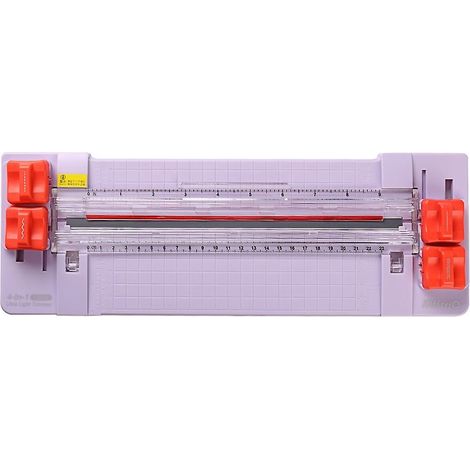 KW-trio 4-in-1 Mini-Papierschneider, Rollschneider, 23 cm Schnittlänge für A3- und A4-Papierbreite, Desktop-Papierschneider