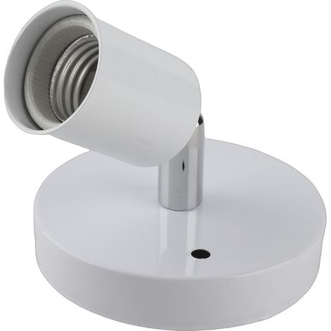 Douille E27 pour plafonnier ou applique murale moderne vintage, rotation à 180°, blanche (1/5)