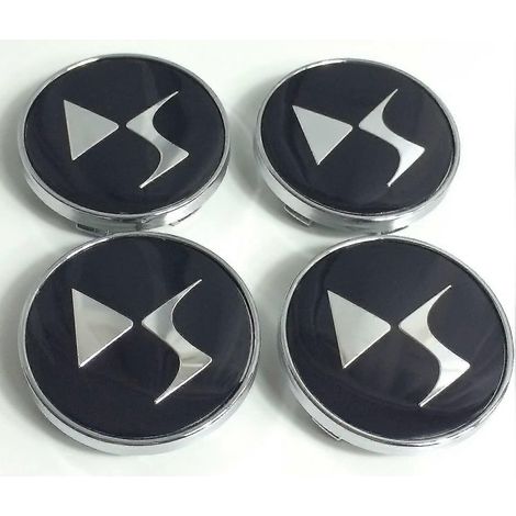 4 cache-moyeux de roue DS 60 mm avec logo et emblème Citroën DS3 DS5 (1/5)