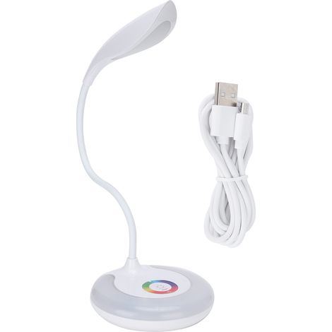 Lampe de Bureau LED avec Toucher, RGB et Variation d'Intensité - Lumière de Lecture Protège-Yeux pour Table (Branchement)
