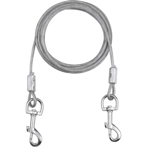 Câble d'attache pour Chiens Jusqu'à 80 kg, 3 Mètres (Blanc), Animaux de Compagnie Plomb pour Chiens de Petite, Moyenne ou Grande Taille (1/4)