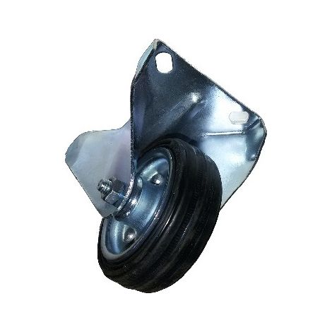 AVO 80A RUOTA CON RIVESTIMENTO IN GOMMA PIENA 80x25 SUPPORTO MONTAGGIO ACCIAIO (1/2)