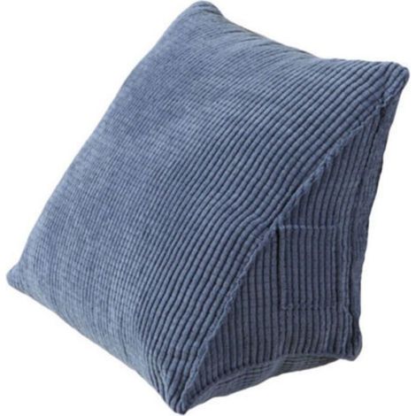 LaBlanc - Oreiller Triangle Oreiller de Lecture Confortable Coussin Repos Lombaire avec Poche à Fermeture Éclair (1/5)