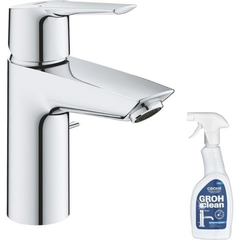GROHE Quickfix Start 2021 Mezclador de lavabo con desagüe y extraíble tamaño S + limpiador GrohClean (1/5)