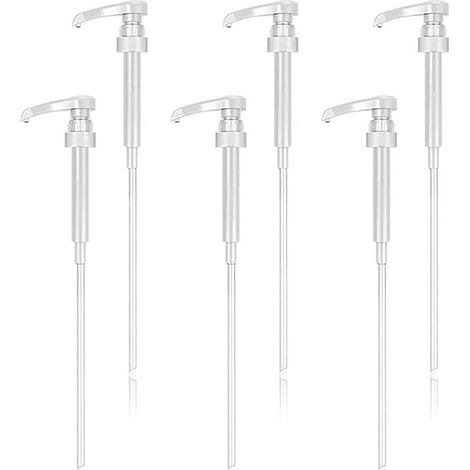 Pompe à sirop 6 pièces, réutilisable, distributeur de sirop, pompe de remplacement pour tête de sirop (avec tuyau) (1/5)