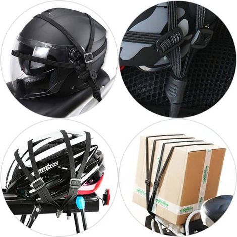 Sangle D'Arrimage - Sangle Élastique Avec Crochet En Acier Trempé - Pour Vélo Moto Porte-Bagages - 60 cm Et 90 cm - Lot De 2 (1/5)