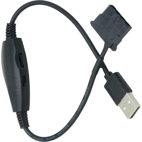 Adaptateur pour ventilateur PC, connecteur d'alimentation PWM USB 3/4 broches Câble répartiteur PWM pour PC de bureau, appareils électroniques, systèmes de refroidissement, entretien automobile