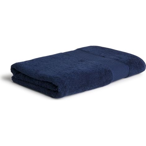 Serviette de Douche 100% Coton égyptien Bleu Marine 80 x 150 cm (1/5)