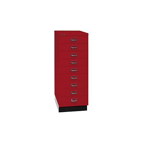 Serie 39 MultiDrawer™  con zócalo  DIN A3  9 cajones  rojo
