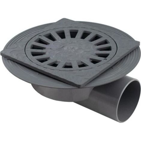Siphon de sol horizontal 200 x 200 mm – Sortie mâle 90 mm – PVC autonettoyant pour drainage efficace – Accès facile pour entretien – Abrisa