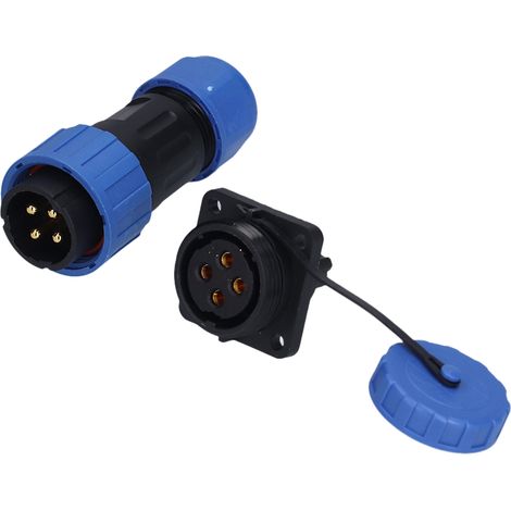Connecteur étanche IP68 à sertir, à vis carrée, adaptateur pour applications aéronautiques et industrielles, 250 V, 4 broches (1/5)