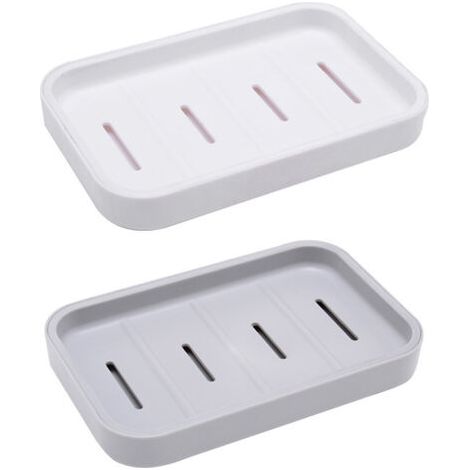 2er-Pack Seifenhalter, Seifenschoner für Dusche, Bad, Küche, Spülbecken, Hält Seife trocken