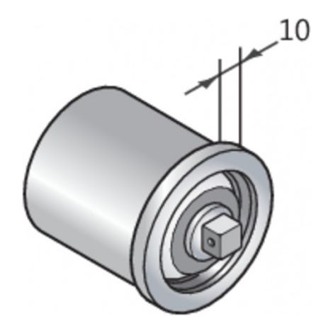 Calotte avec pivot Q10 libre tube 50x15mm CAME 001YM0046