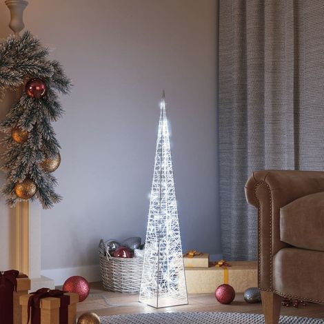 Décoration de Noël - cône lumineux décoratif à LED Acrylique Blanc froid 90 cm -WYW33722 (1/5)