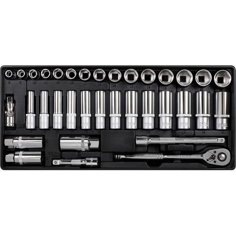 Sealey TBT20 Premier Socket Set with Tool Tray 3/8"Sq Drive 35pc