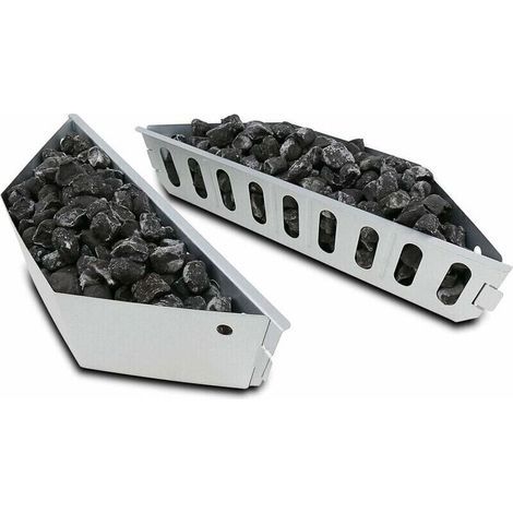 Paniers à Charbon de bois pour Weber 7403, One Touch, Master Touch et tous les autres barbecues à charbon de bois 47 57 67 cm, Char-Basket pour Chaleur directe et Indirecte, Lot de 2 (1/4)
