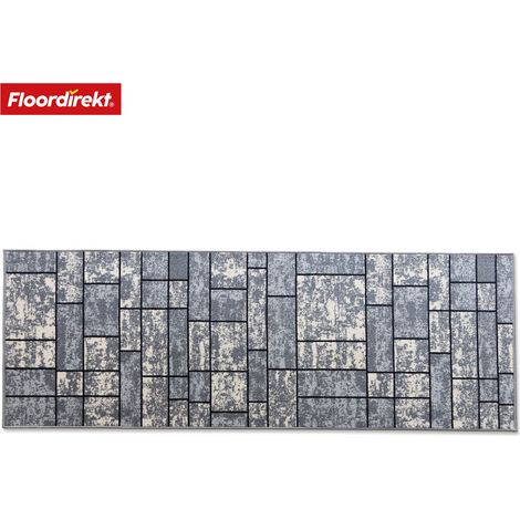 Teppich-Läufer nach Maß Mannheim Grau 80 x 450 cm
