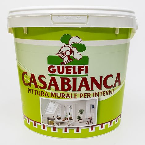 Idropittura Tempera Casabianca Guelfi per Interni Bianca 14 lt