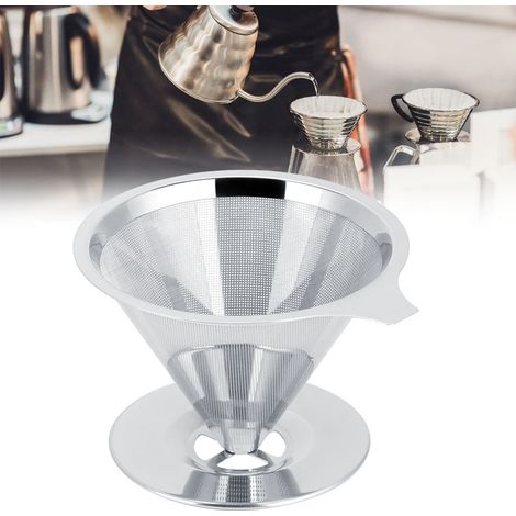 Wiederverwendbarer integrierter Kaffeefilterbecher aus Edelstahl 304 für Kaffeemaschinen (1/5)