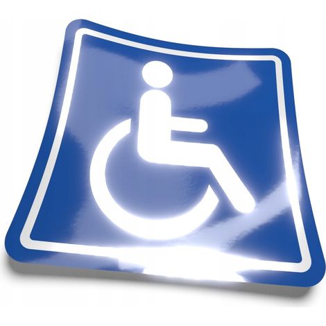 Aimant réfléchissant - HANDICAPÉ 12 cm (1/3)